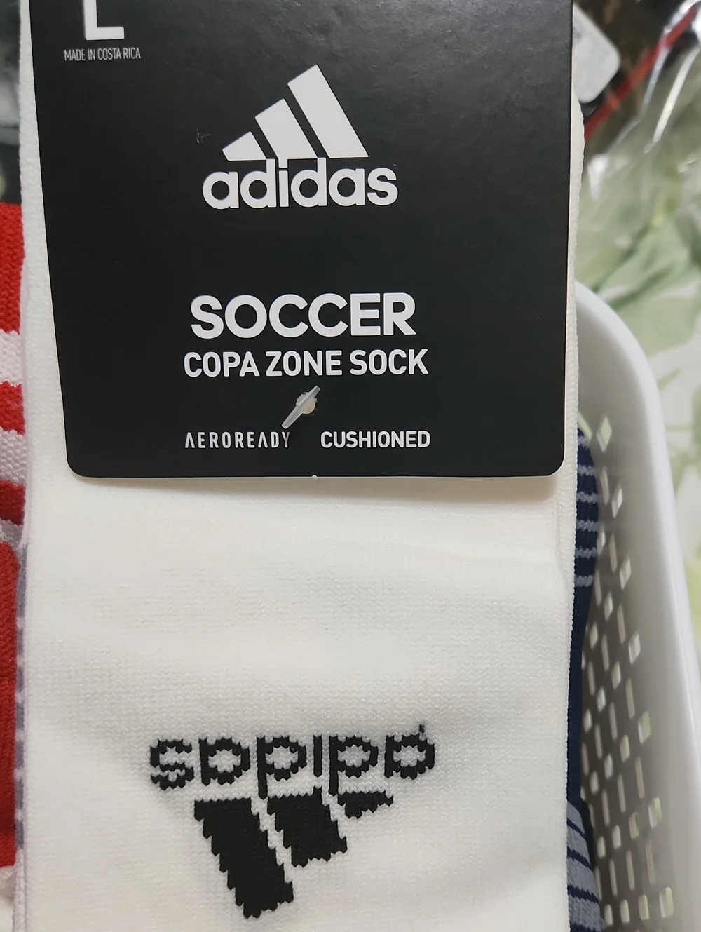 adidas Men’s Soccer Copa Zone Crew Socks — White Size L 9 -13